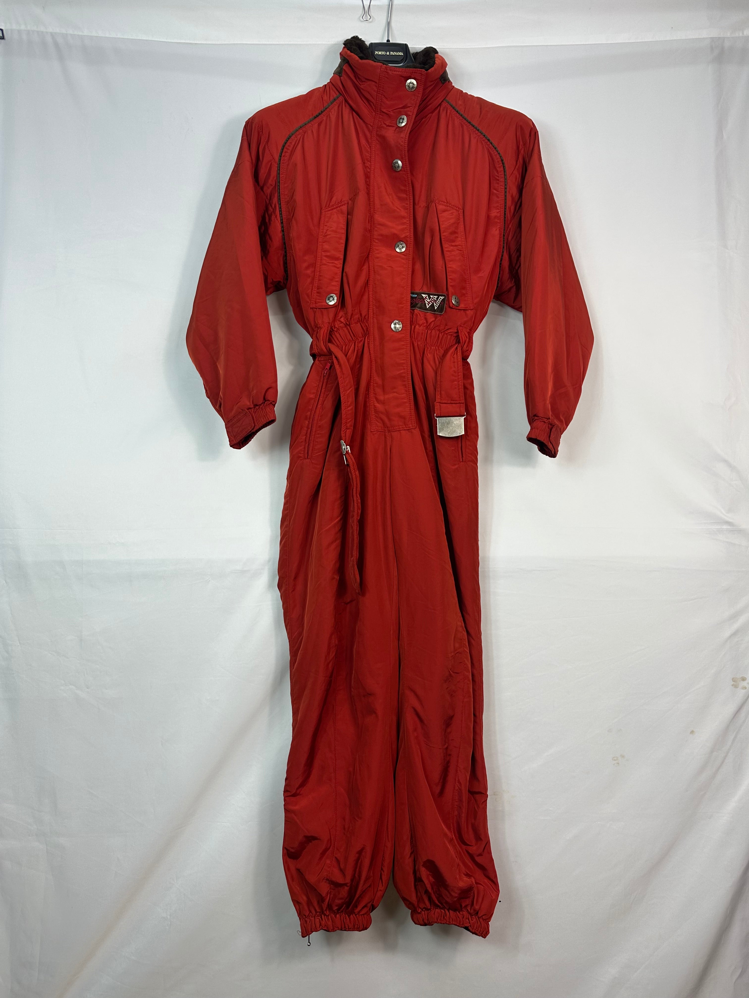 TAGLIA S- Tuta intera Anzi Besson rossa